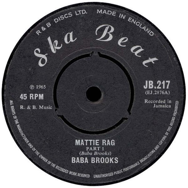 Baba Brooks - Mattie Rag Part 1 / Mattie Rag Part 2